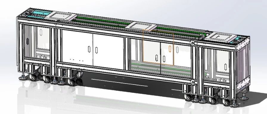 【工程机械】循环输送流水线3D数模图纸 Solidworks20设计