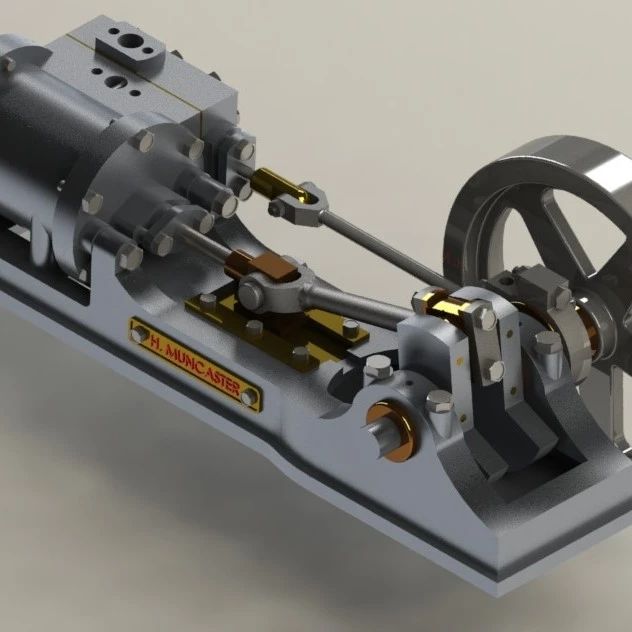 【发动机电机】Horizontal Mill Steam Engine单缸卧式蒸汽机3D图纸