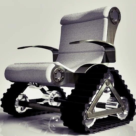 【工程机械】offroad chair履带越野椅简易模型3D图纸 igs stp格式