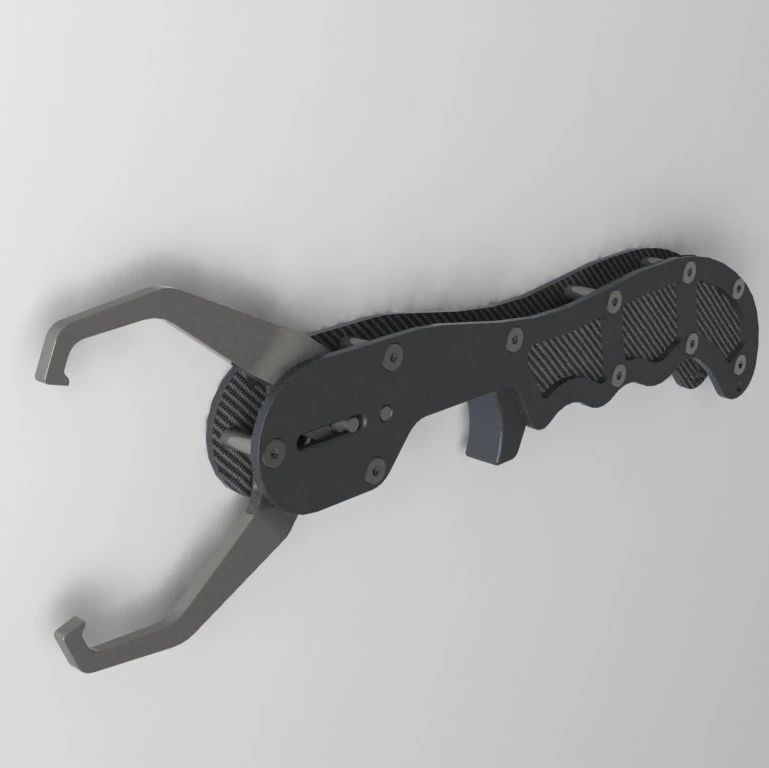 【工程机械】Fishing Lip Grip鱼控鱼器3D数模图纸 Solidworks设计