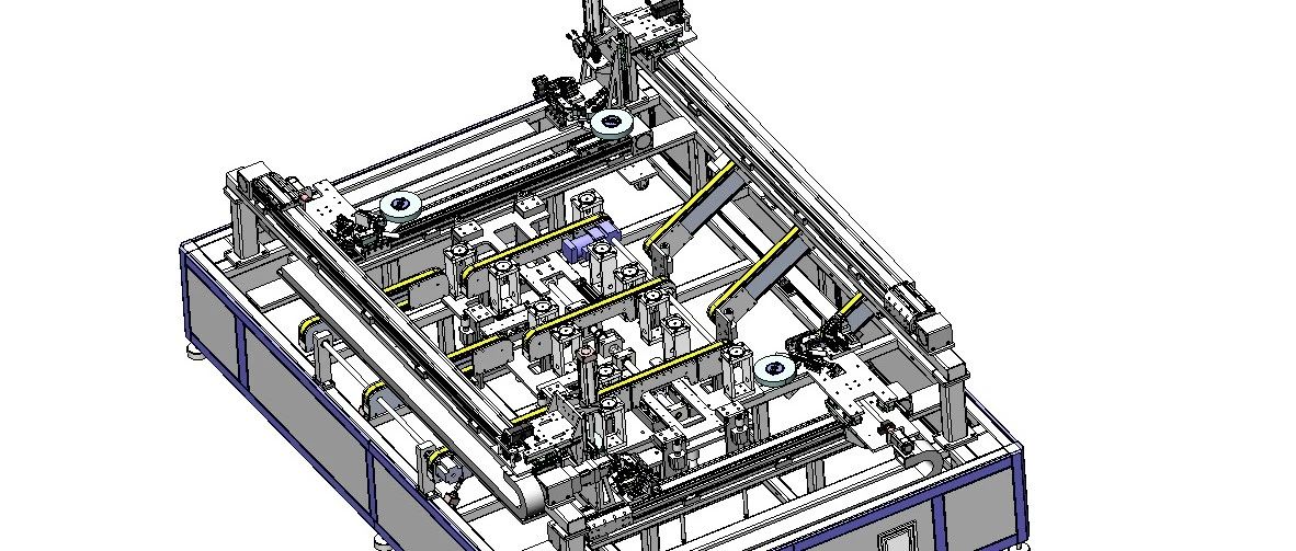 【非标数模】光伏组件双玻封边设备3D数模图纸 Solidworks17设计