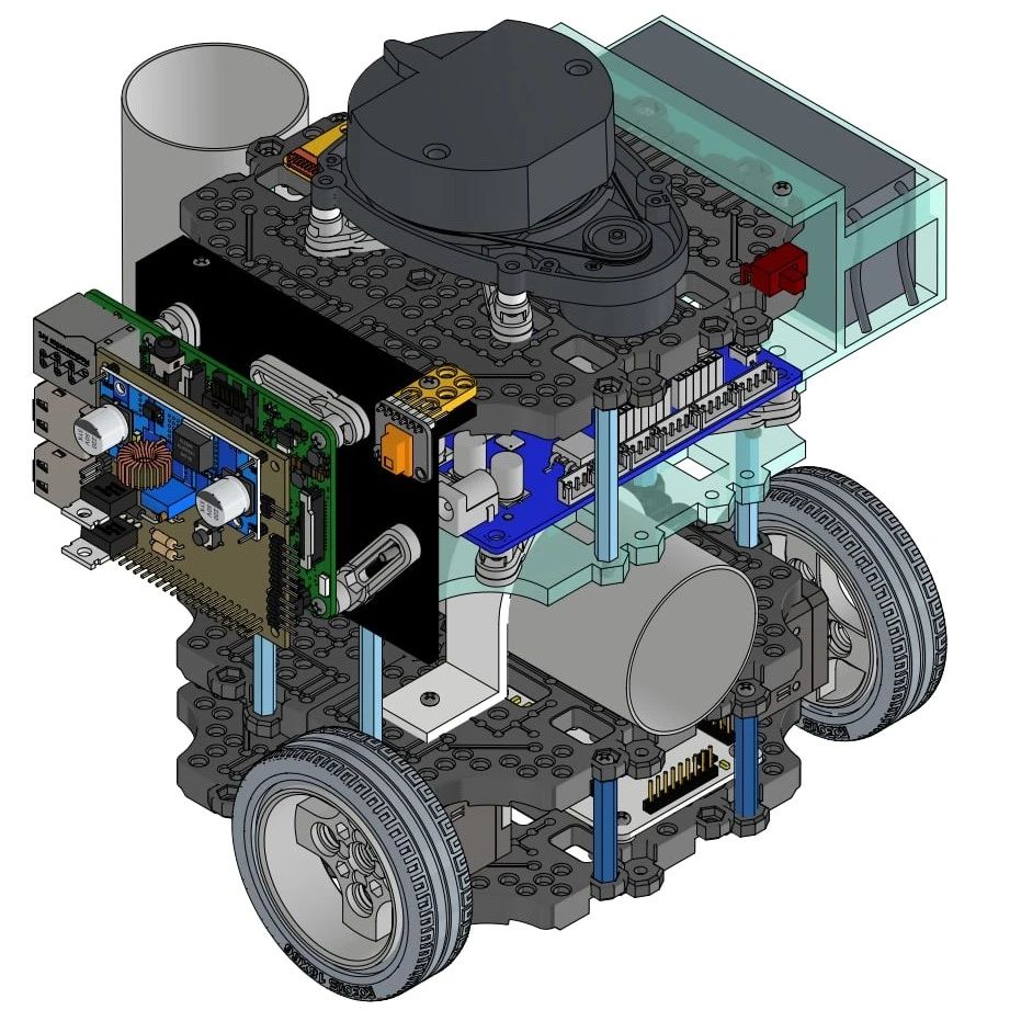 【工程机械】tankyu自主导航走迷宫编程机器人小车3D图纸 INVENTOR设计