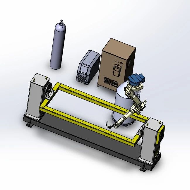 【工程机械】悬臂式焊接机械手作业岗位3D数模图纸 Solidworks20设计