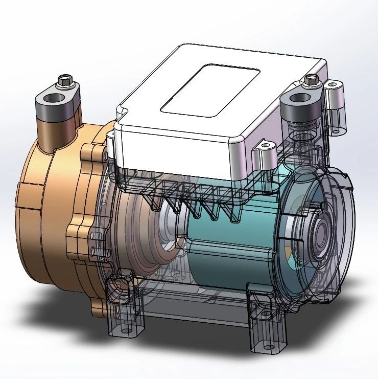 【工程机械】小型涡旋压缩泵3D数模图纸 Solidworks15设计