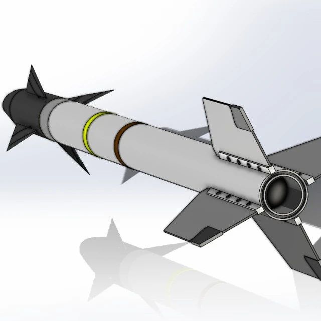 【飞行模型】AIM-9E响尾蛇导弹简易模型3D图纸 Solidworks设计