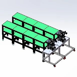 【非标数模】多头电子补胶机3D数模图纸 Solidworks17设计