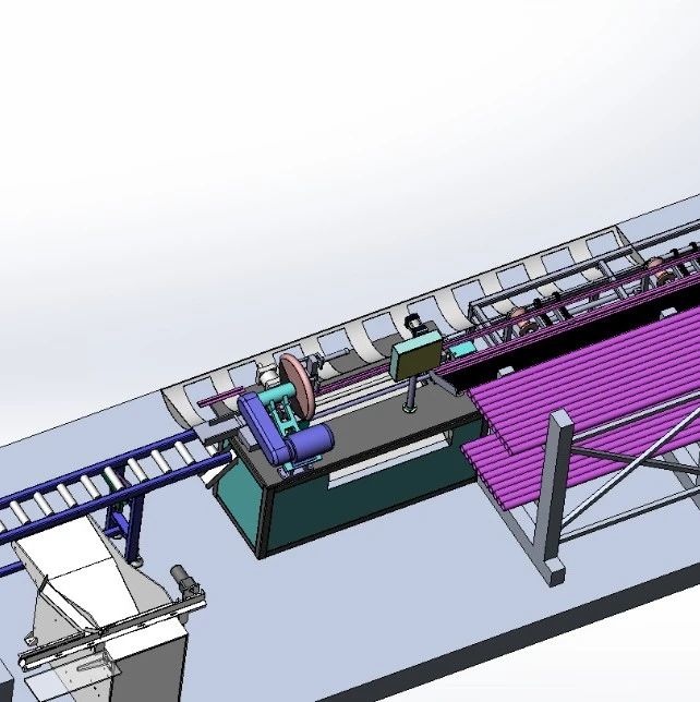 【工程机械】全自动滚筒生产线3D数模图纸 Solidworks18设计