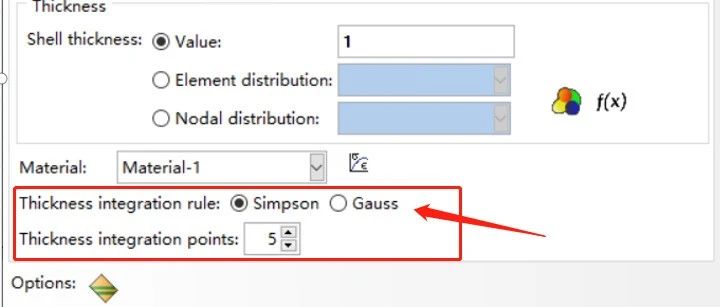 Abaqus系列技巧22 壳单元截面属性定义中的simpson和Gauss积分是怎么回事