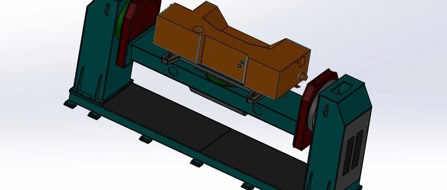 【工程机械】机器人协调头尾架变位机3D数模图纸 Solidworks12设计