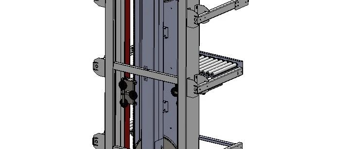 【工程机械】垂直循环升降机3D数模图纸 Solidworks17设计