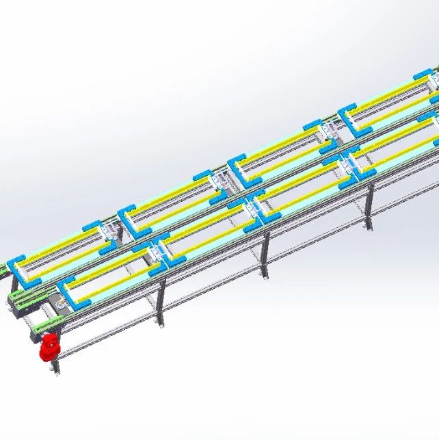 【非标数模】发动机清洗线体3D数模图纸 Solidworks18设计