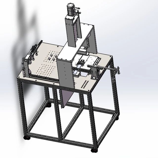 【工程机械】导光板水口切割机3D数模图纸 Solidworks18设计