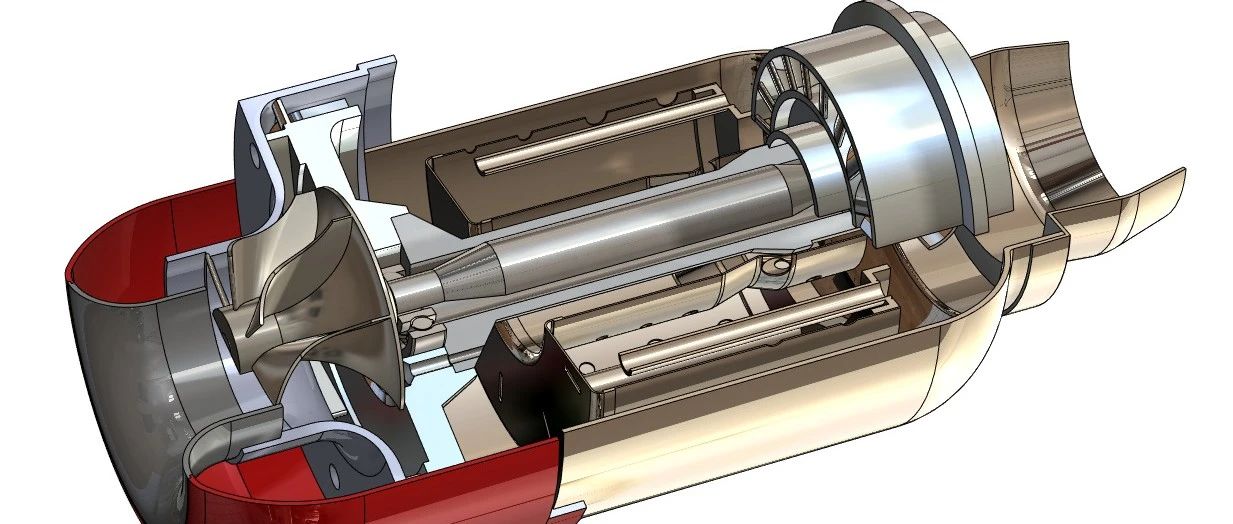 【发动机电机】270 mm Jet Engine Model喷气式发动机3D图纸