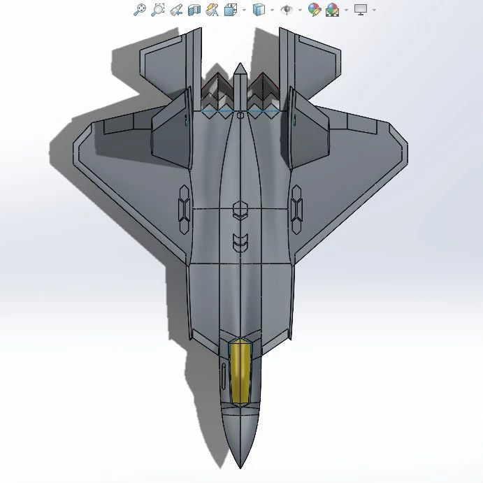 【飞行模型】PU-75C喷气式战斗机简易造型3D图纸 Solidworks设计