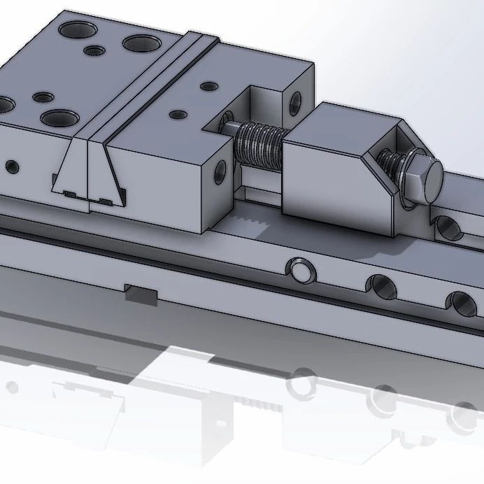 【工程机械】Milling Vice铣削台钳3D数模图纸 STEP格式