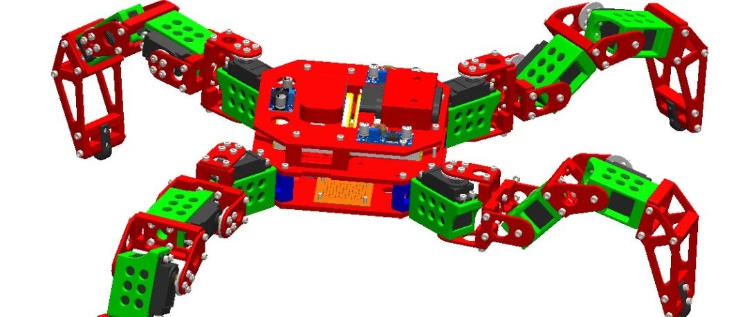 【机器人】QuadPod-v1.0四足爬行机器人结构3D图纸 Solidworks设计