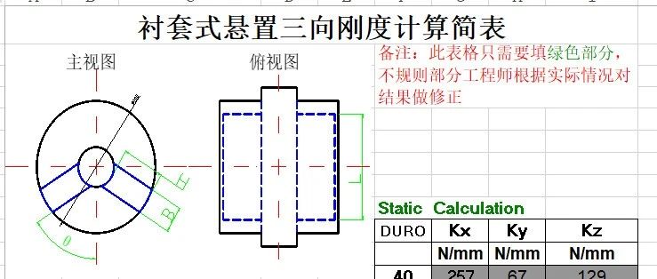 橡胶零件刚度计算简易公式（EXCEL版并附MATLAB代码）