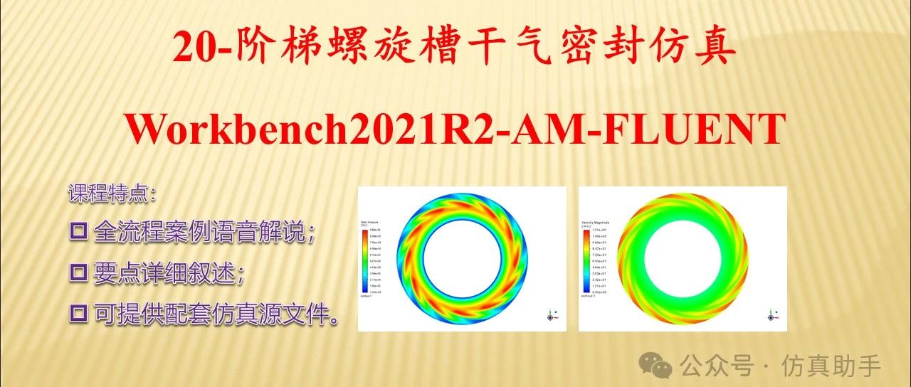 20-阶梯螺旋槽干气密封仿真Workbench2021R2-AM-FLUENT