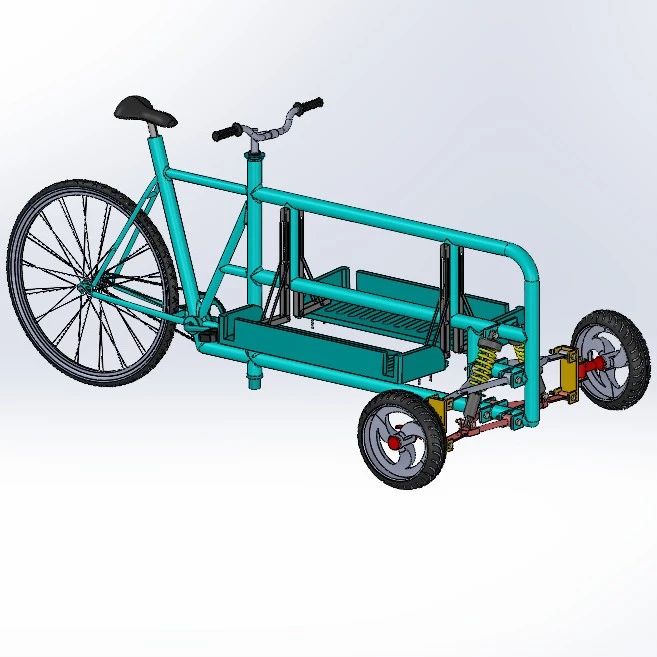 【其他车型】Cargo Bicycle异形三轮自行车3D图纸 STEP格式