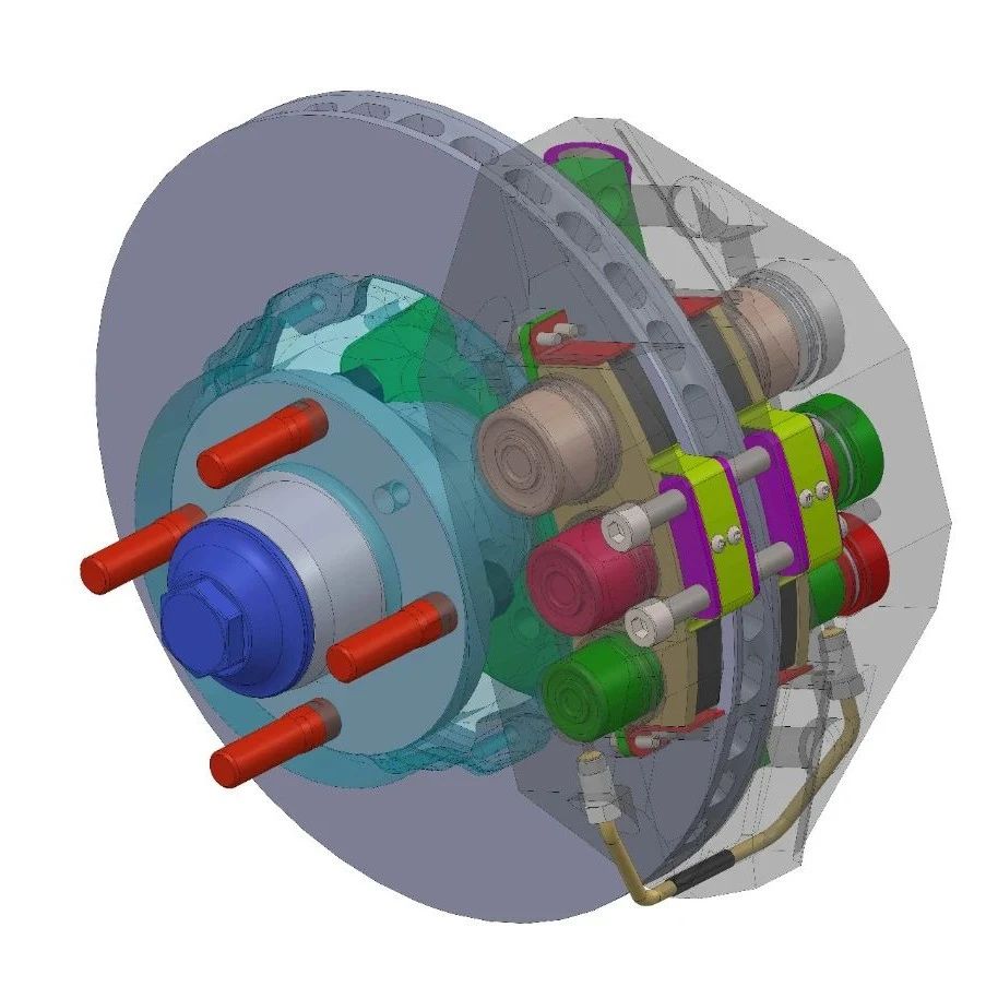 【工程机械】Lada铝制前轮毂和通风制动器3D数模图纸 Solidworks设计 附STEP