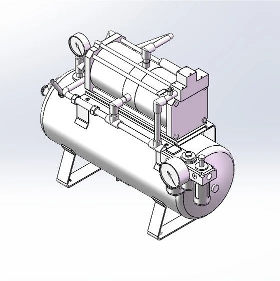 【工程机械】空压机模型3D图纸 Solidworks16设计