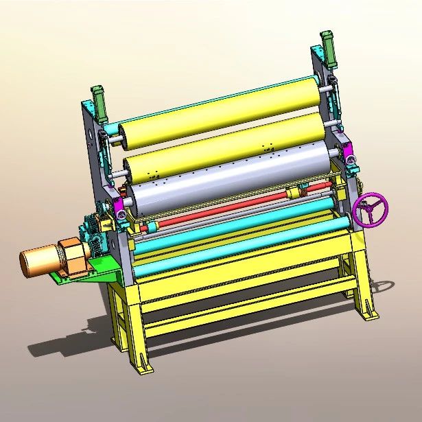 【非标数模】包装胶带涂布头3D数模图纸 Solidworks16设计