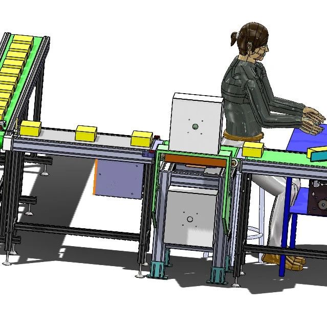 【非标数模】称重喷码包装线3D数模图纸 Solidworks设计