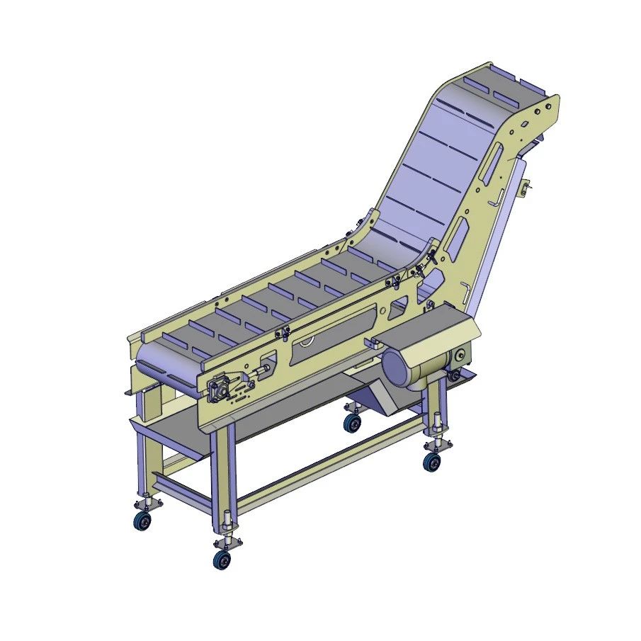 【工程机械】斜置传送带3D数模图纸 Solidworks设计