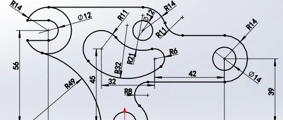 SolidWorks草图案例之锁芯板