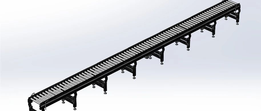 【工程机械】铝型材辊道输送机3D数模图纸 Solidworks设计