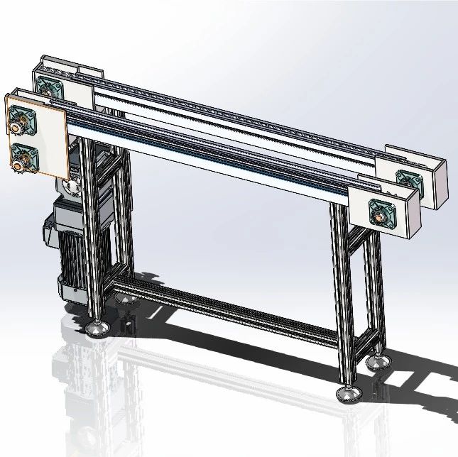 【工程机械】2.5倍倍速链结构模型3D数模图纸 Solidworks设计