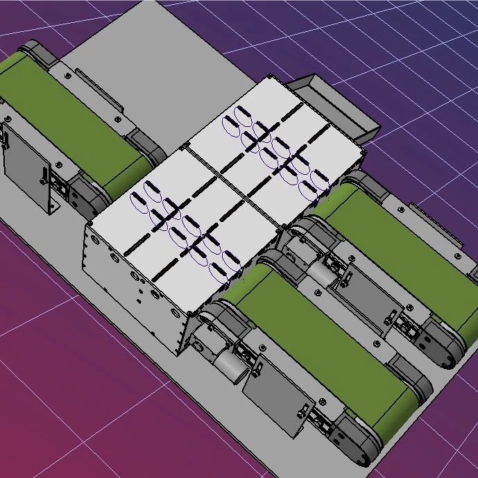 【工程机械】XY交叉输送机构3D数模图纸 stp格式