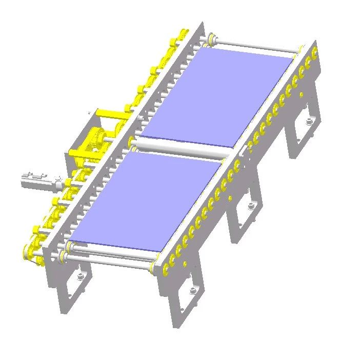 【工程机械】玻璃输送机3D数模图纸 Solidworks设计