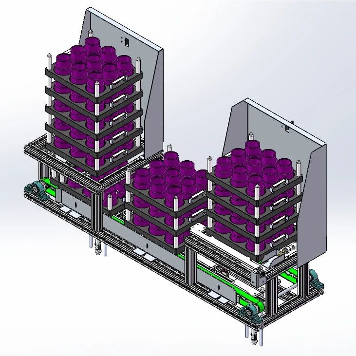 【工程机械】侧皮带水平输送机模型3D数模图纸 Solidworks设计