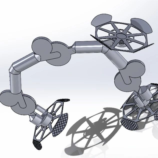 【工程机械】双足行走结构3D图纸 Solidworks设计 附STEP