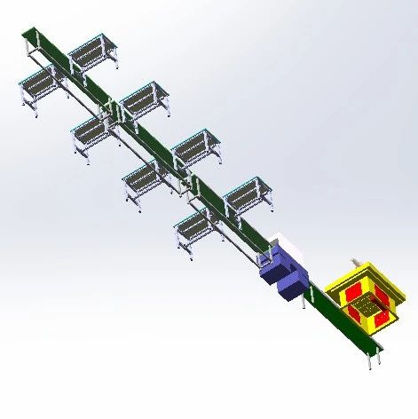 【非标数模】套管自动包装生产线3D数模图纸 Solidworks17设计