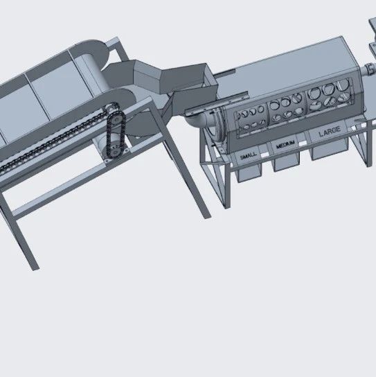 【工程机械】fruit sorting machine水果分拣机水果分选机3D图纸 STP格式