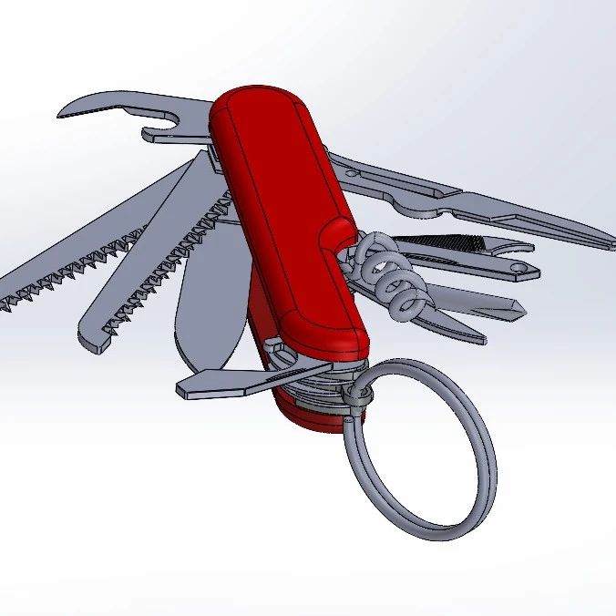 【生活艺术】Pocket Multi Tool瑞士军刀结构3D图纸 Solidworks设计