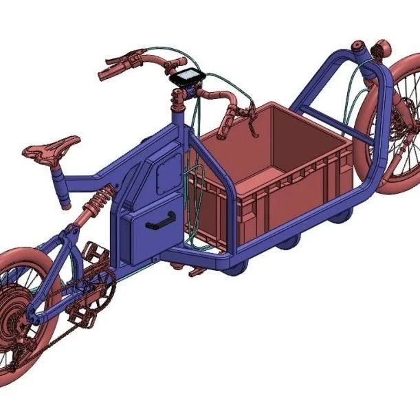 【工程机械】Cargo货架电动自行车3D数模图纸 STEP格式