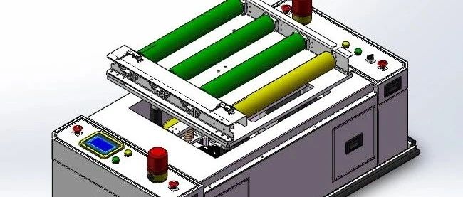 【工程机械】自然导航顶升移栽式AGV模型3D图纸 Solidworks设计