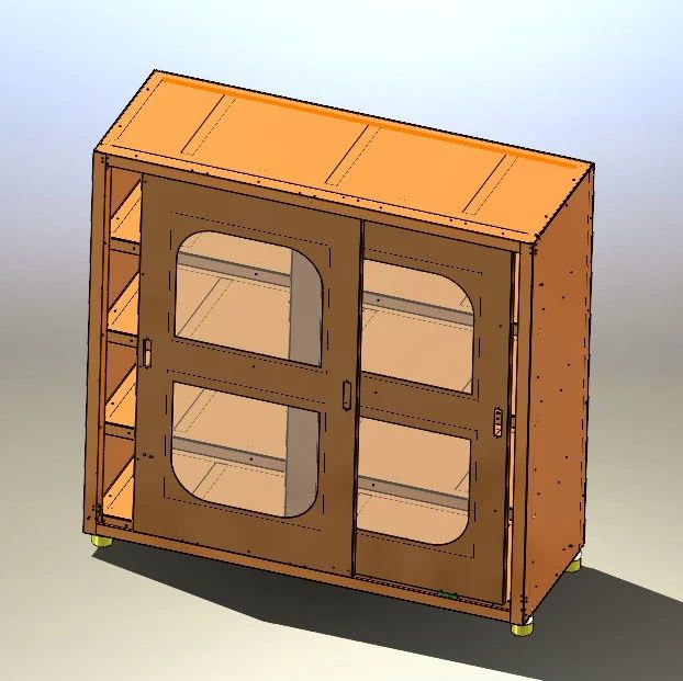 【生活艺术】摆放柜3D数模图纸 Solidworks设计