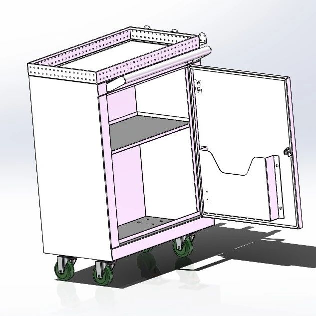 【工程机械】变压器质检用工具车3D数模图纸 Solidworks设计