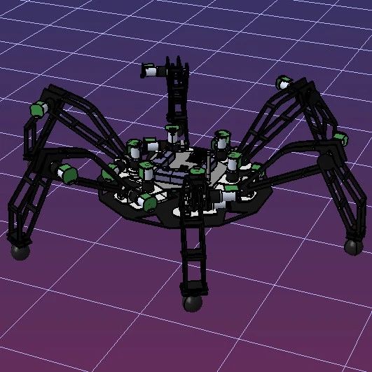 【机器人】Hexapod version b1六足机器人结构3D图纸 STEP格式