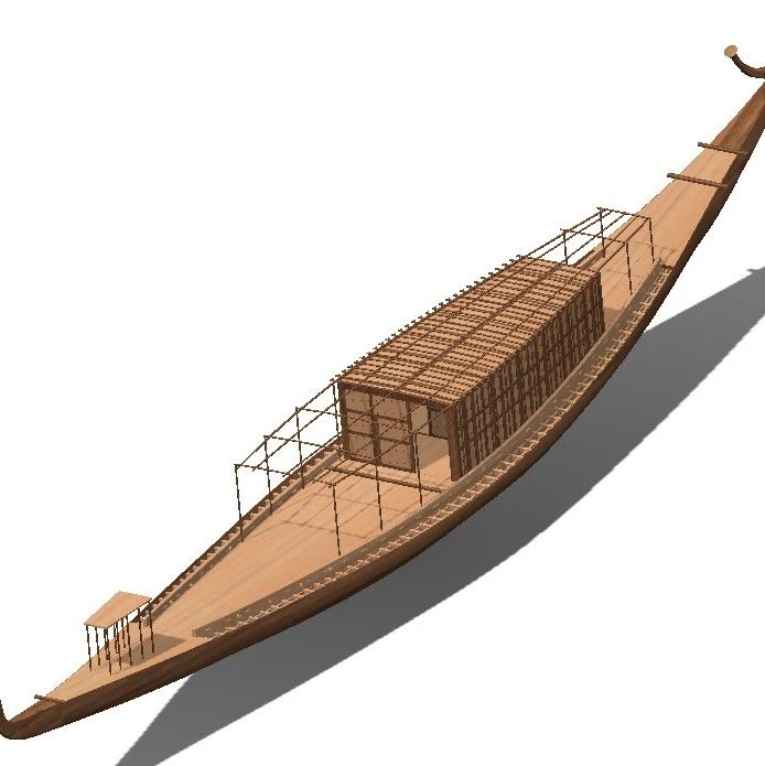 【海洋船舶】Khufu古埃及三桅帆船简易模型3D图纸 Solidworks设计