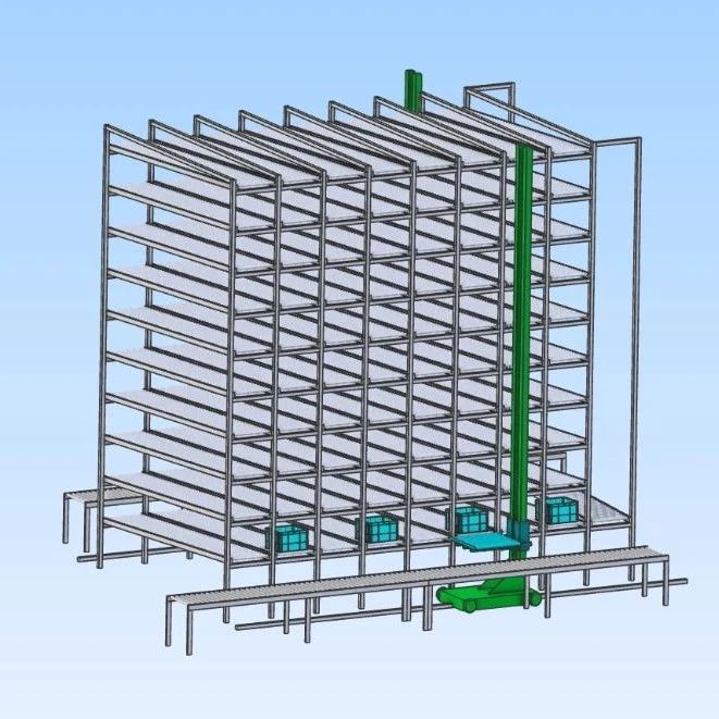 【工程机械】ASRS CONCEPT自动化立体仓库简易模型3D图纸 STP格式