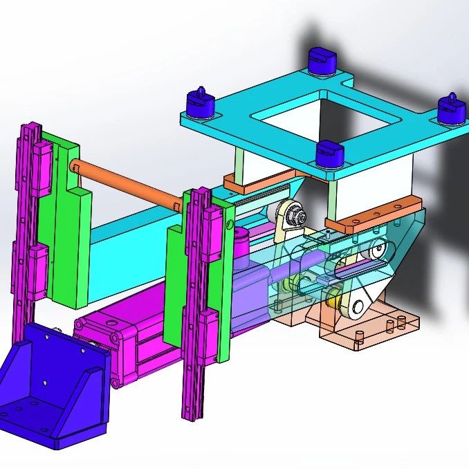 【非标数模】重载顶升机构3D数模图纸 Solidworks设计