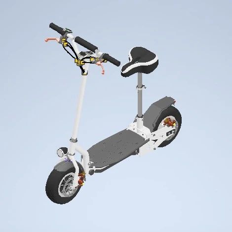 【其他车型】Scooter City Street滑板车3D数模图纸 INVENTOR设计