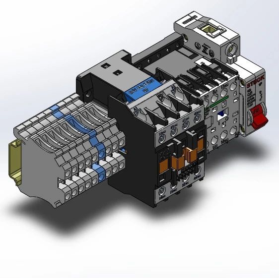 【工程机械】电气开关电气元件3D图纸 Solidworks设计