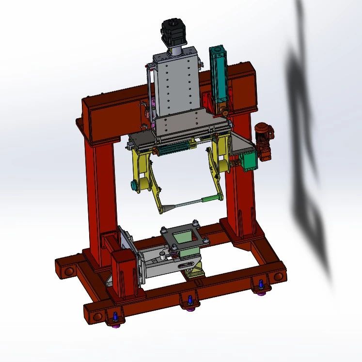 【非标数模】奔驰发动机缸体翻转设备3D数模图纸 Solidworks设计