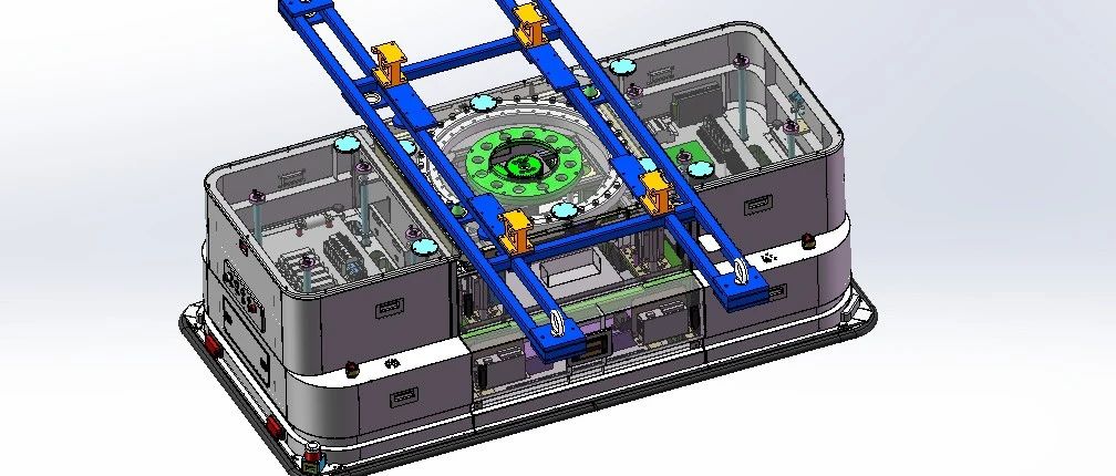 【工程机械】Mecanum wheel麦轮AGV小车3D数模图纸 Solidworks设计